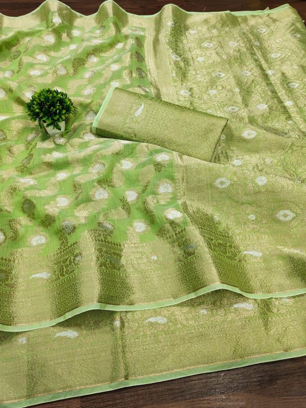 Anurita 7008 Casual Linen Soft Tissue Saree Collection